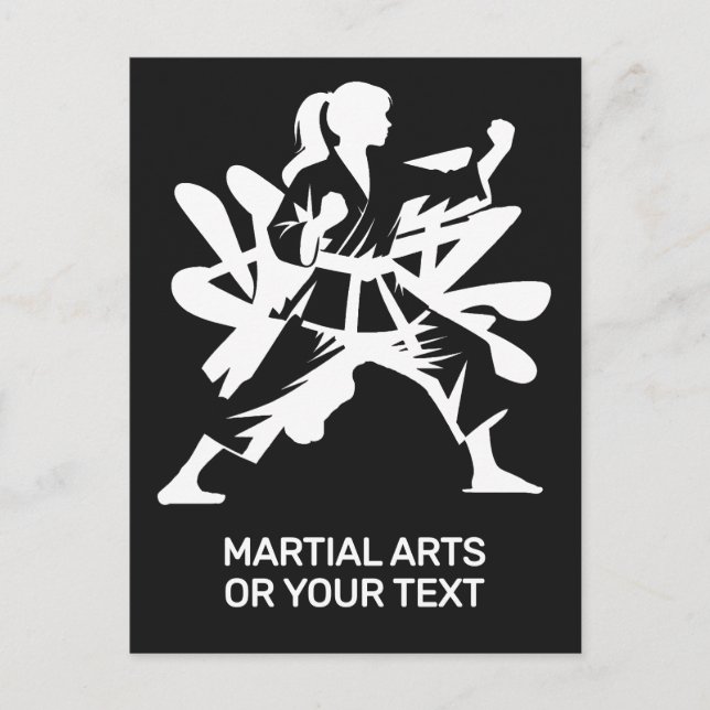 Custom Text & Color Martial Arts Postcard (Front)