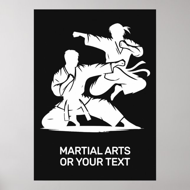 Custom Text & Color Martial Arts Poster (Front)