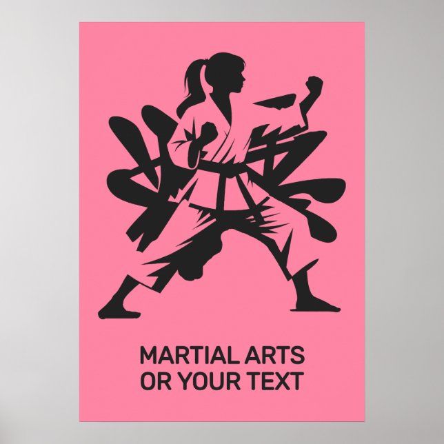 Custom Text & Color Martial Arts Poster (Front)
