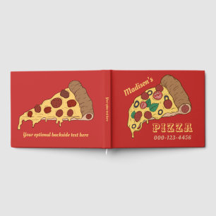 Custom text & color PIZZA Guest Book