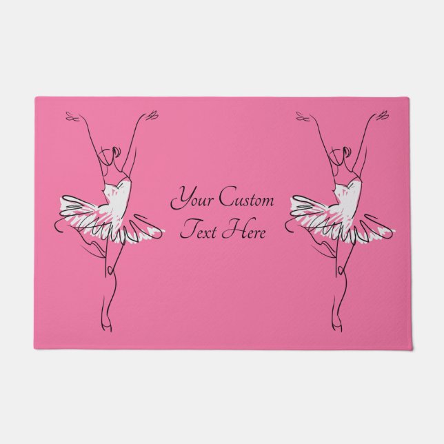 Custom text & colour Ballerina door mat (Front)