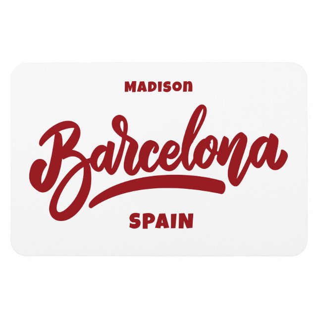 Custom Text & Colour Barcelona Magnet (Horizontal)