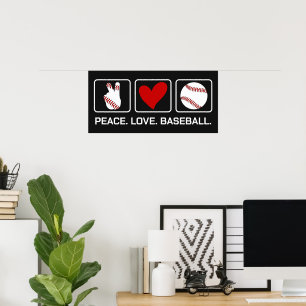 Custom Text & Colour Baseball Poster