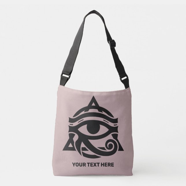 Custom Text & Colour Eye of Horus Crossbody Bag (Front)