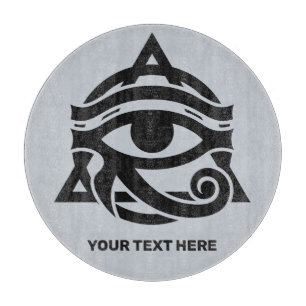Custom Text & Colour Eye of Horus Cutting Board