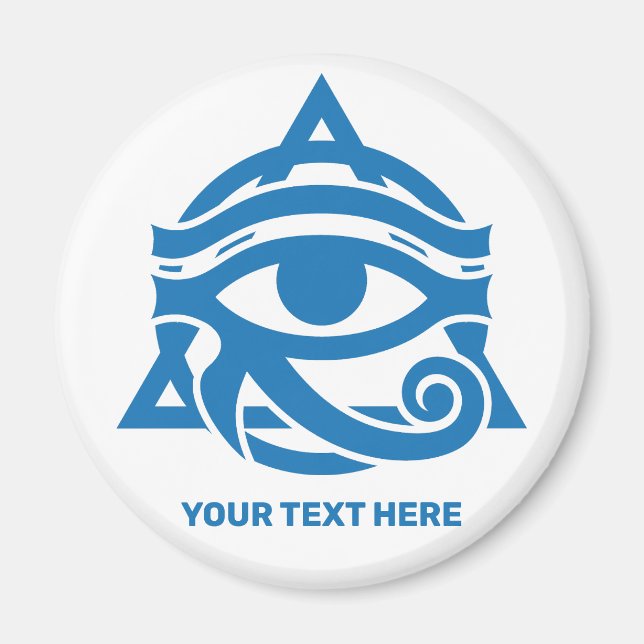 Custom Text & Colour Eye of Horus Magnet (Front)