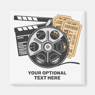 Custom Text & Colour Movie Magnet