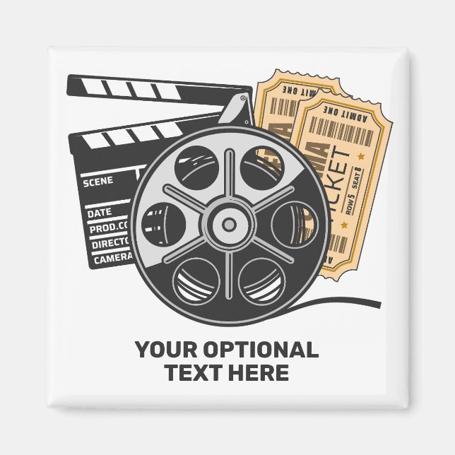 Custom Text & Colour Movie Magnet (Front)
