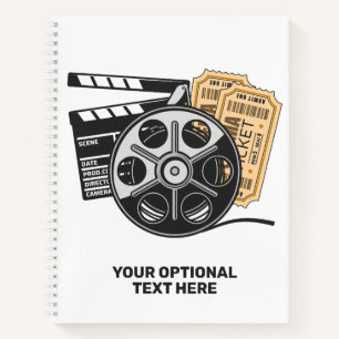 Custom Text & Colour Movie Time Notebook