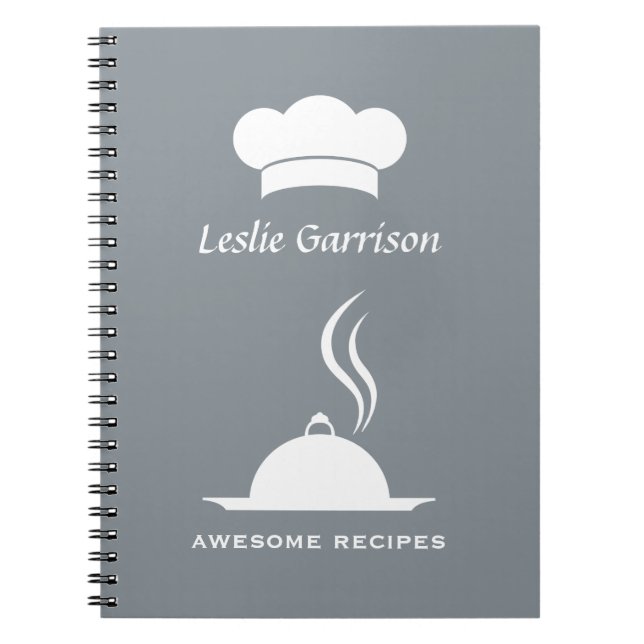 Custom Text & Colour recipe notebook (Front)