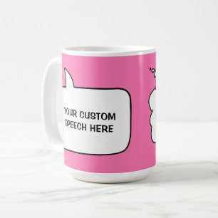 Custom Text & Colour Speech Bubbles Coffee Mug