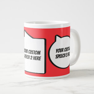 Custom Text & Colour Speech Bubbles Large Coffee Mug