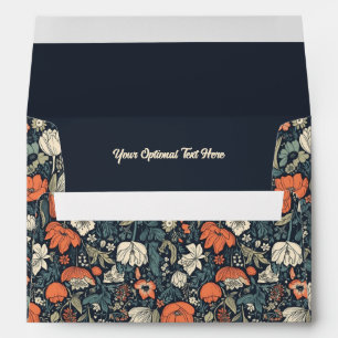 Custom Text Colourful Flower Pattern Envelope