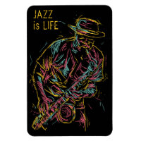 Custom text Colourful Jazz Player