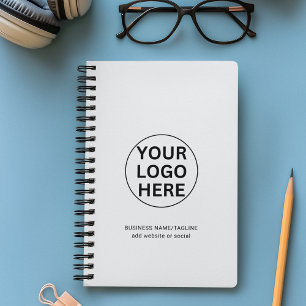 Custom Text & Company Logo l Promotional White Planner