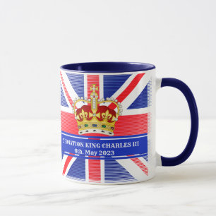 Custom Text Coronation of King Charles III   Two-T Mug