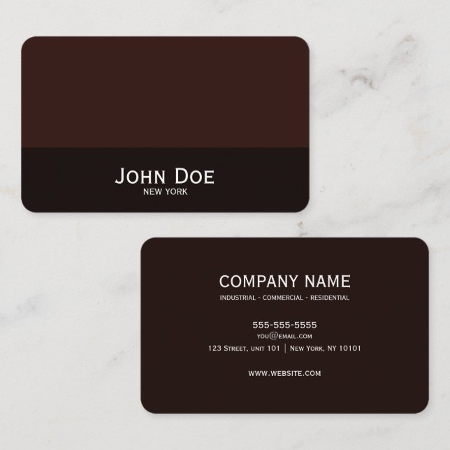 CUSTOM TEXT - Create Your Own Minimalist Business Card (Front/Back)