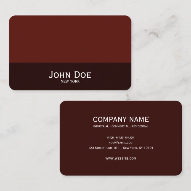 CUSTOM TEXT - Create Your Own Minimalist Business Card (Front/Back)