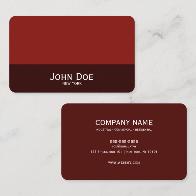 CUSTOM TEXT - Create Your Own Minimalist Business Card (Front/Back)