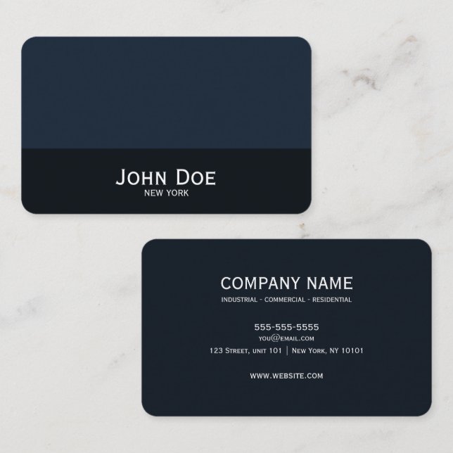 CUSTOM TEXT - Create Your Own Minimalist Business Card (Front/Back)