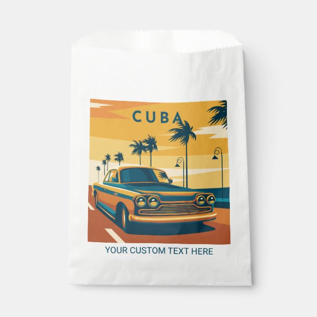 Custom Text Cuba Favour Bags (Front)