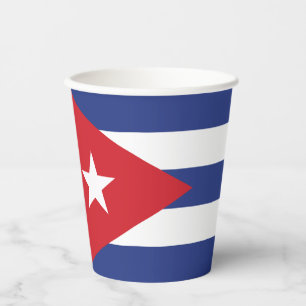 Custom Text Cuba Flag Paper Cups