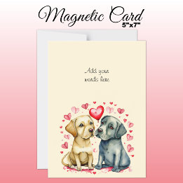 Custom text cute dogs magnetic card
