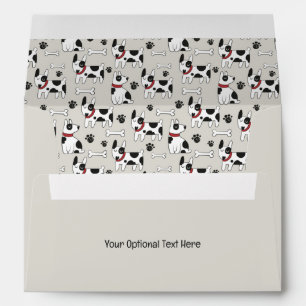 Custom Text Cute Dogs Pattern Envelope
