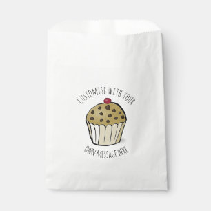 Custom Text Cute Mini Muffin Favour Bags