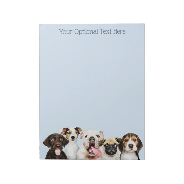 Custom text Cute Puppies Notepad (Rotated)