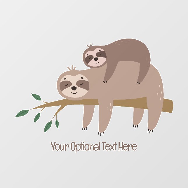 Custom Text Cute Sloth (Sheet)