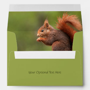 Custom Text Cute Squirrel Envelope
