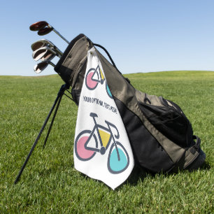 Custom Text Cycling Golf Towel
