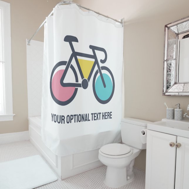 Custom Text Cycling Shower Curtain (In Situ)