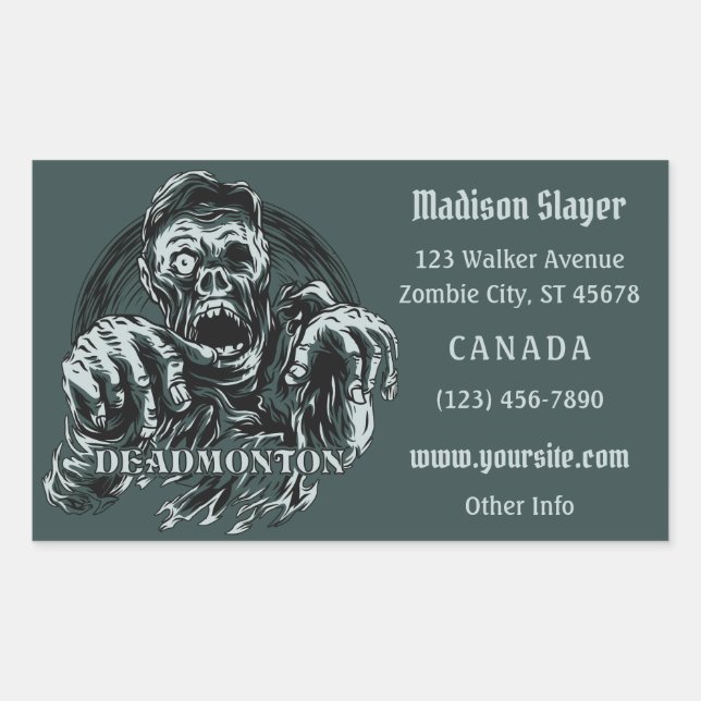 Custom text DEADMONTON stickers (Front)