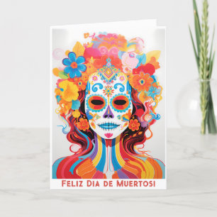 Custom text Dia de Muertos La Calavera Catrina Holiday Card