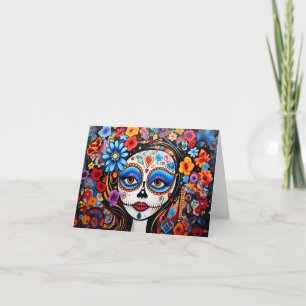 Custom text Dia de Muertos☠️ La Calavera Catrina Holiday Card