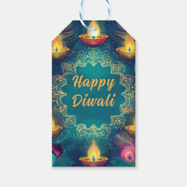 Custom text, Diwali Joy Tag – Light & Love (Front)
