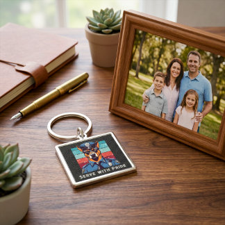 Custom Text Dog Gifts for Police Officers Dad Him Key Ring