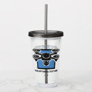 Custom Text Drone Acrylic Tumbler