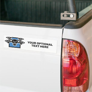Custom Text Drone Bumper Sticker