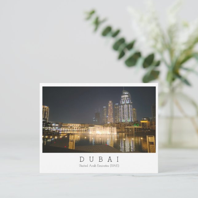 Custom text,  Dubai, United Arab Emirates Postcard (Standing Front)