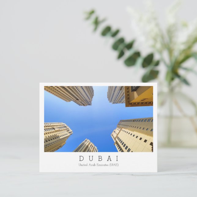 Custom text,  Dubai, United Arab Emirates Postcard (Standing Front)