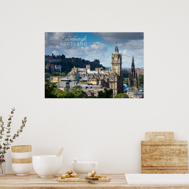 Custom Text Edinburgh Scotland Poster (Kitchen)