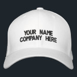 Custom Text Embroidered Baseball Cap Choose Colour<br><div class="desc">Your Colours and Font Promotional Baseball Caps - Add Your Text - Name - Company / Number / Letter / Slogan - Tagline / or Website , Phone , E-mail , Social Media Handle , Address , Logo - Photo / more - Choose Your Colour / Size / Font -...</div>