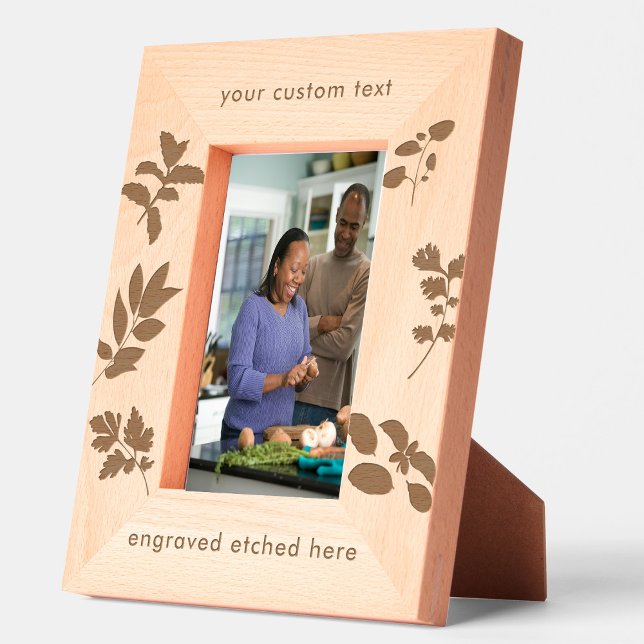 Custom Text Engraved Picture Frame Cooking Herbs (Custom Text Engraved Picture Frame Cooking Herbs)
