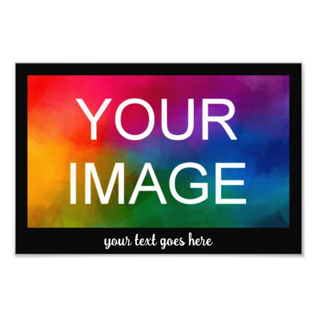 Custom Text Event Wedding Family Photo or Logo Print (Front)