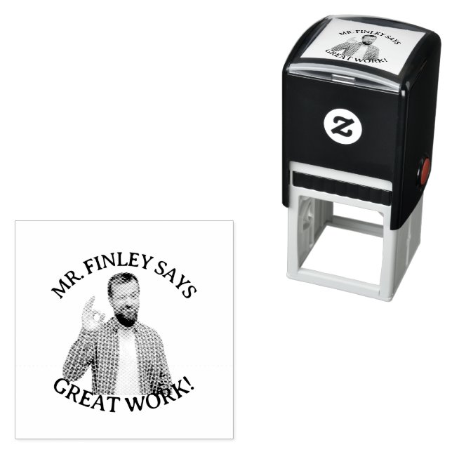 Custom Text Face Photo Teacher  Self-inking Stamp (In Situ)