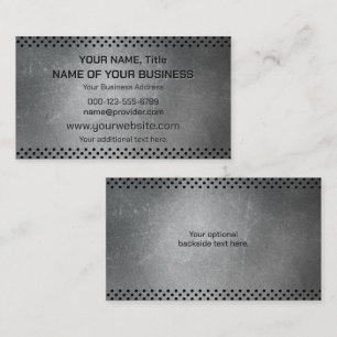 Custom Text Faux Metal Business Card