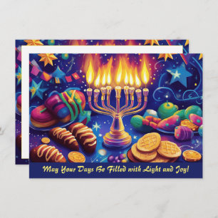 Custom text  Festival of Lights Delight Holiday Card